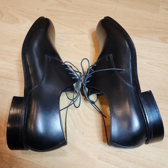 Bally Black Leather Derby Oxford Dress Shoes Mens 9.5 9.5E NEW Made In France main image 9